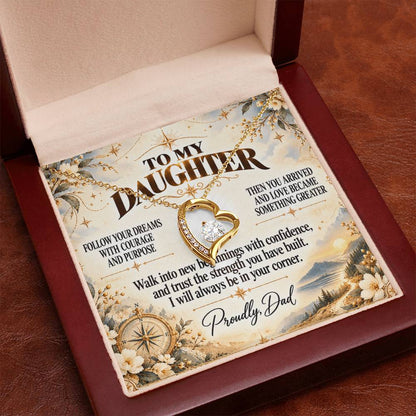 C335 - Never Measure Your Worth By The World Because To Your Dad You Have Always Been Priceless - Forever Love Necklace
