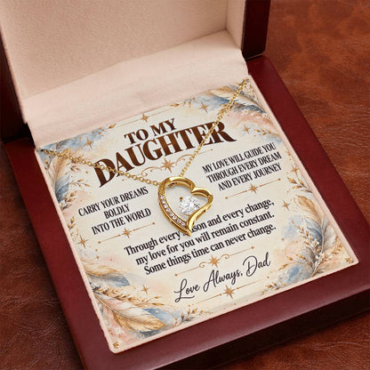 C368 - Carry Your Dreams Boldly And Carry My Love Gently Wherever You Go - Forever Love Necklace