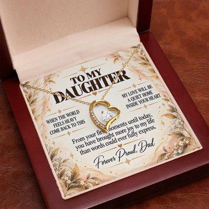 C247 - May You Never Outgrow The Truth That You Are Deeply Loved Completely Valued And Forever My Daughter - Forever Love Necklace