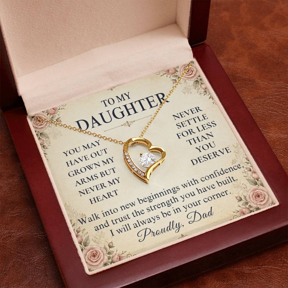 C254 - You Will Forever Be My Little Girl And One Of The Greatest Blessings Of My Life - Forever Love Necklace