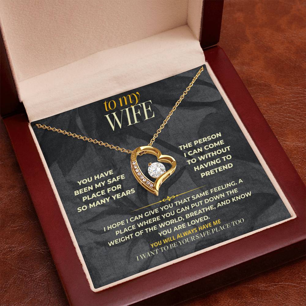 S156 - I Want To Be Your Safe Place Too – Forever Love Necklace From Husband