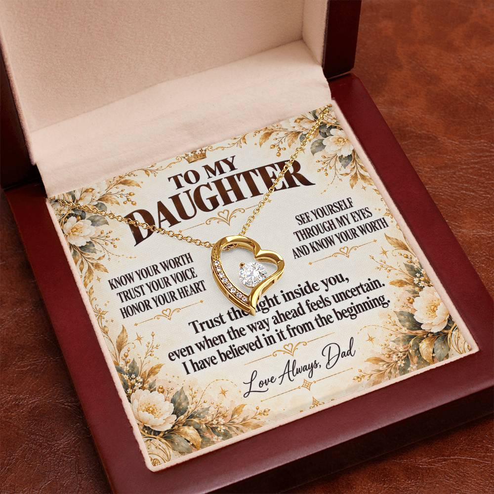 C360 - My Greatest Wish Is That You Always Know Your Worth And Never Settle For Less - Forever Love Necklace