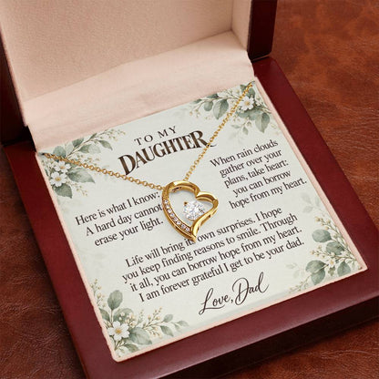 C570 - The Rainy Day We Laughed And The Words I Hope You Always Remember - Forever Love Necklace