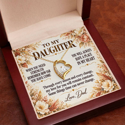 C283 - The World Is Brighter Because You Are In It And My Life Is Better Because You Are My Daughter - Forever Love Necklace