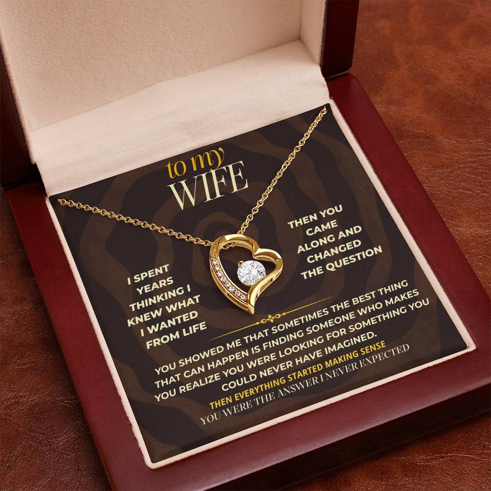 S165 - You Are The Answer I Never Knew I Needed – Forever Love Necklace From Husband