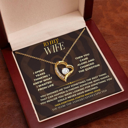 S165 - You Are The Answer I Never Knew I Needed – Forever Love Necklace From Husband