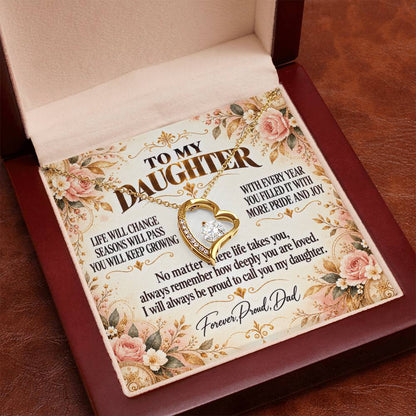 C311 - Life May Change Around You But My Love For You Will Always Remain Constant - Forever Love Necklace