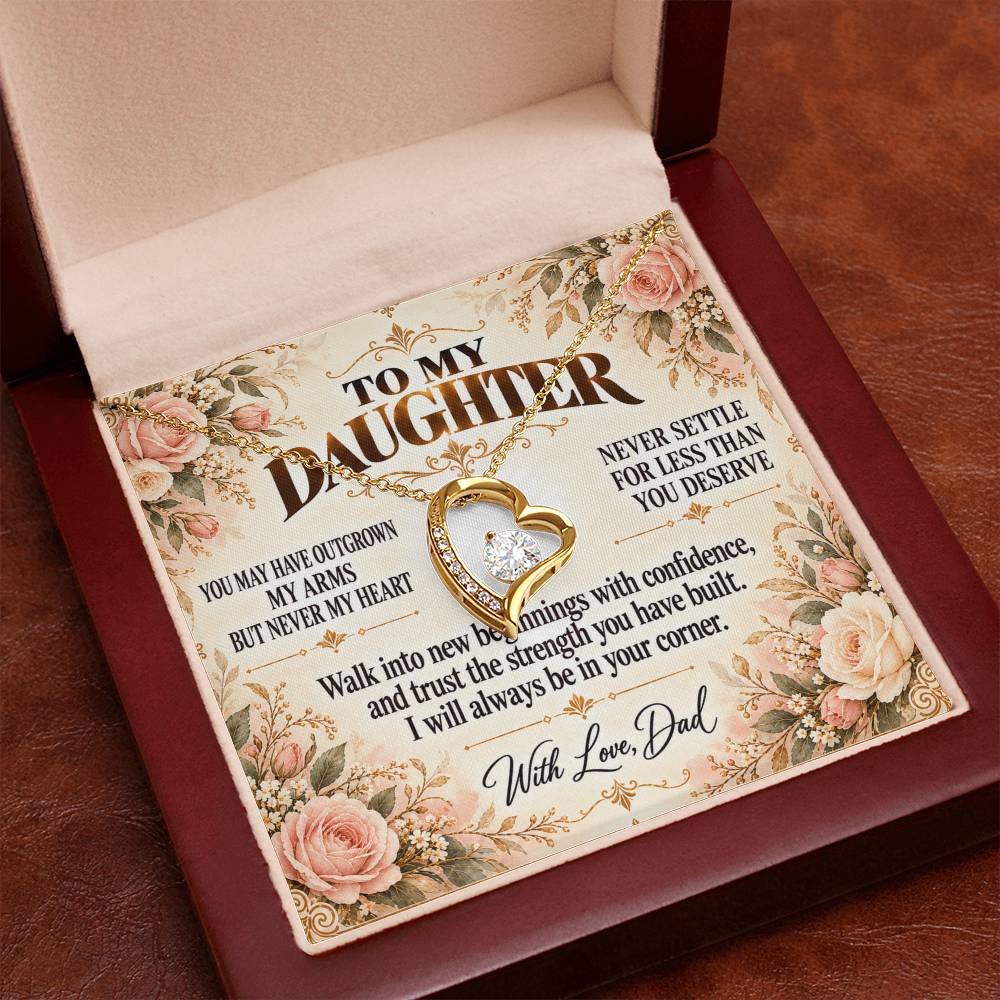 C330 - Whenever You Look Back Know There Has Always Been A Dad Proudly Standing Behind You - Forever Love Necklace