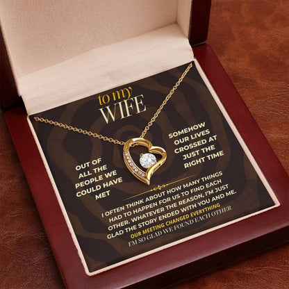 S170 - I’m Glad We Found Each Other – Forever Love Necklace From Husband