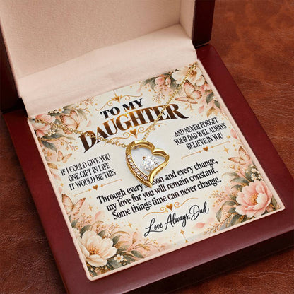 C328 - Dad’s Love Is A Promise That Time Distance And Change Can Never Break - Forever Love Necklace
