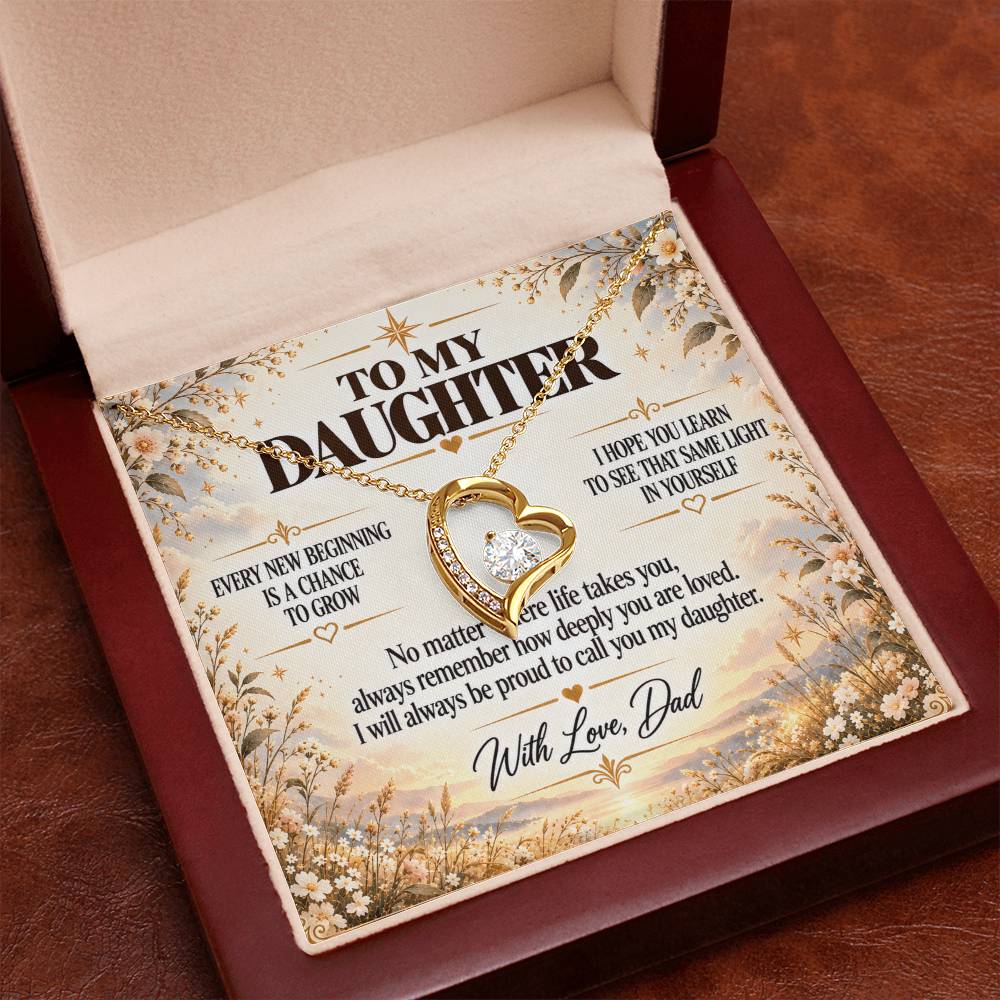 C241 - My Arms May Not Always Reach You But My Love Will Never Stop Holding You - Forever Love Necklace