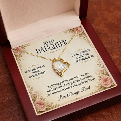 C4 - You Will Forever Be My Little Girl And One Of The Greatest Blessings Of My Life - Forever Love Necklace