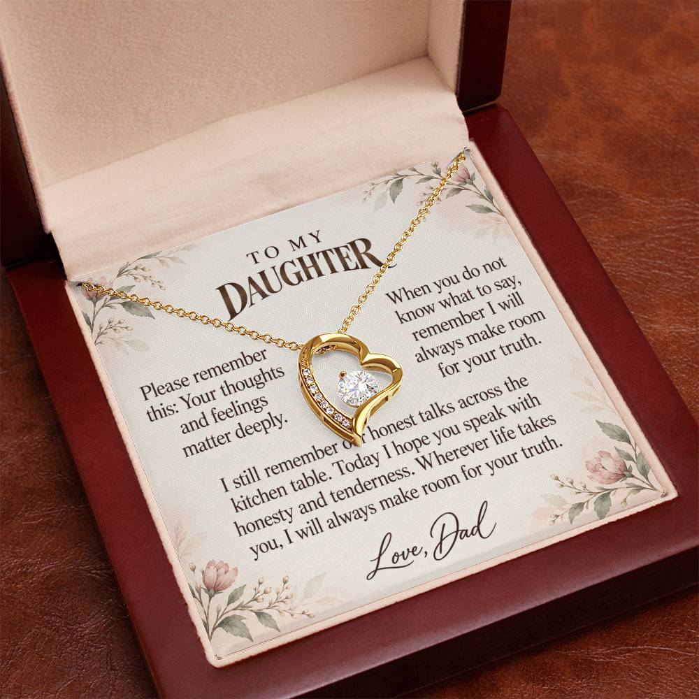 C571 - The Kitchen Table Talks And Quiet Words For Your Hardest Days - Forever Love Necklace