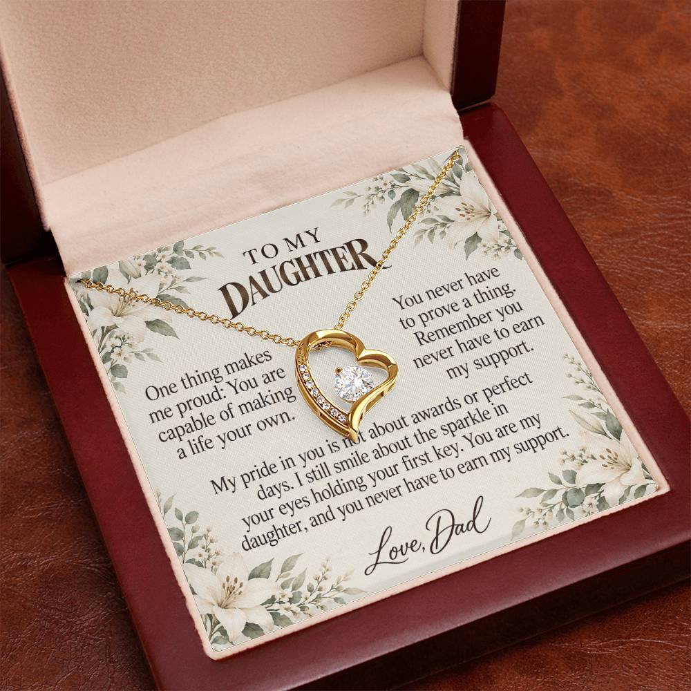 C548 - The First Apartment Key And A Father Proud Of Who You Are - Forever Love Necklace