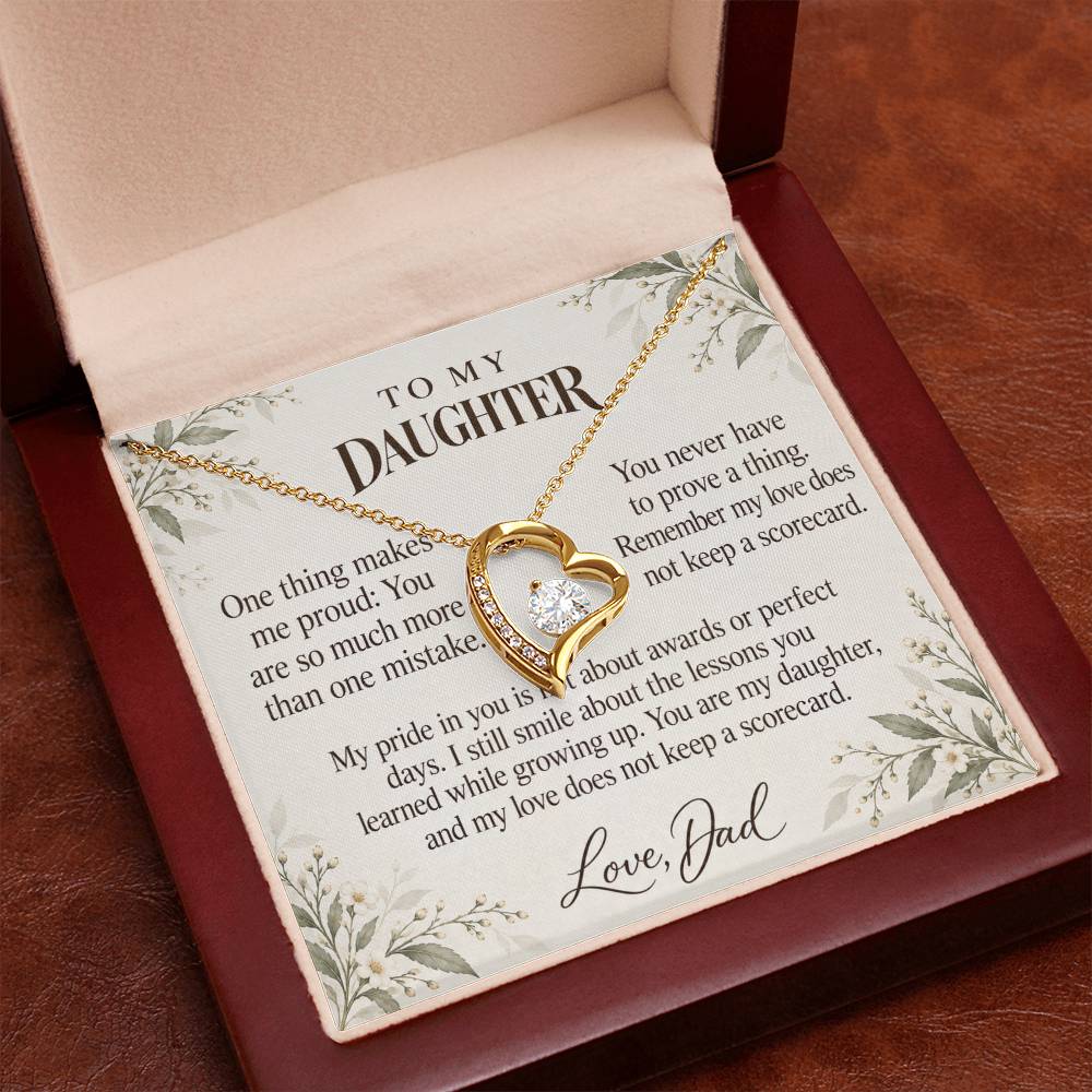 C648 - Mistakes Are Not Your Name And A Father Proud Of Who You Are - Forever Love Necklace