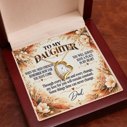 C308 - When You Need Strength Remember You Come From A Love That Never Gives Up On You - Forever Love Necklace