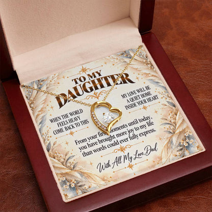 C397 - May You Never Outgrow The Truth That You Are Deeply Loved Completely Valued And Forever My Daughter - Forever Love Necklace