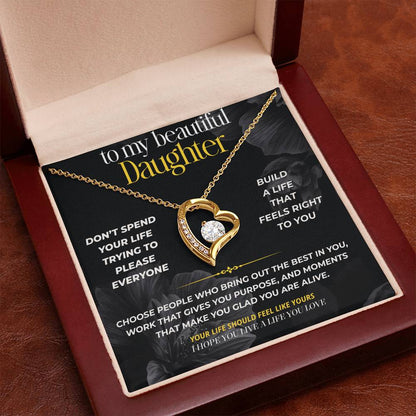 S285 - I Hope You Live A Life You Love – Forever Love Necklace From Dad