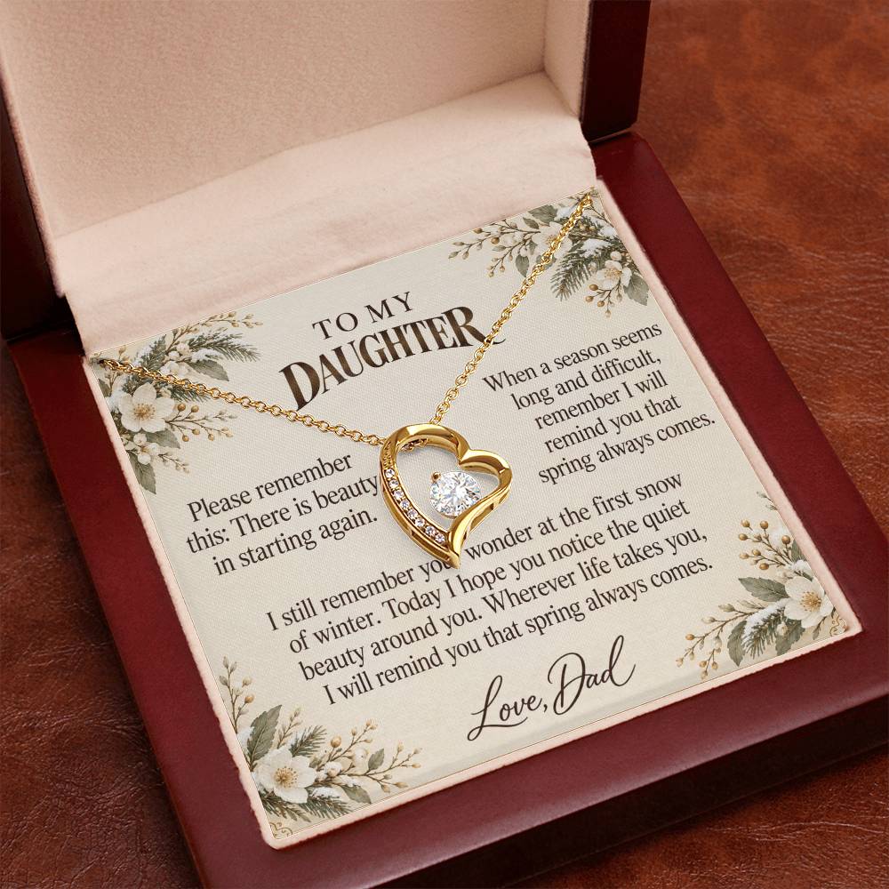C561 - The First Snowfall And Quiet Words For Your Hardest Days - Forever Love Necklace