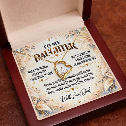 C297 - May You Never Outgrow The Truth That You Are Deeply Loved Completely Valued And Forever My Daughter - Forever Love Necklace