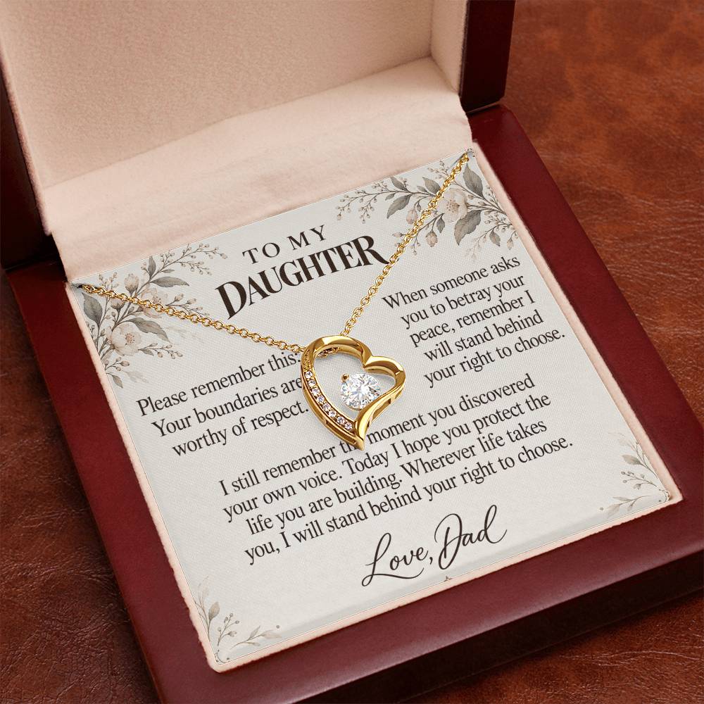 C661 - Permission To Say No And Quiet Words For Your Hardest Days - Forever Love Necklace