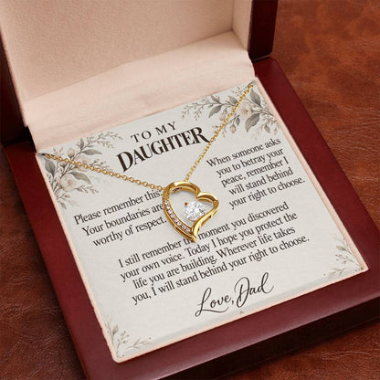C661 - Permission To Say No And Quiet Words For Your Hardest Days - Forever Love Necklace