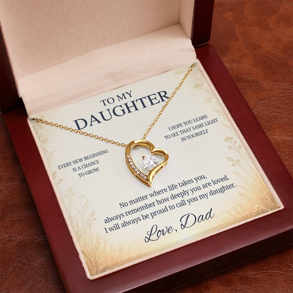 C91 - My Arms May Not Always Reach You But My Love Will Never Stop Holding You - Forever Love Necklace