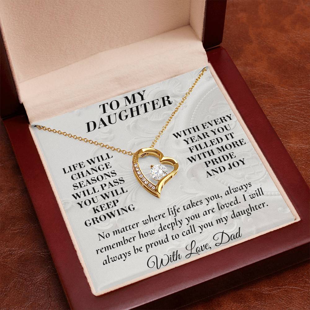 C161 - Life May Change Around You But My Love For You Will Always Remain Constant - Forever Love Necklace