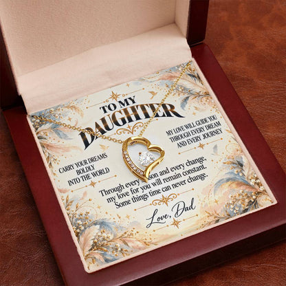 C443 - Wherever Tomorrow Leads You Remember You Have Already Made Your Dad Incredibly Proud - Forever Love Necklace