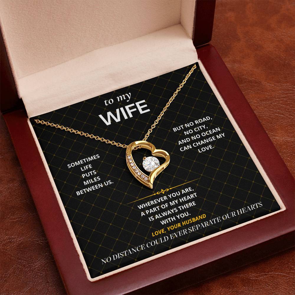 S75 - No Matter The Distance – Forever Love Necklace From Husband