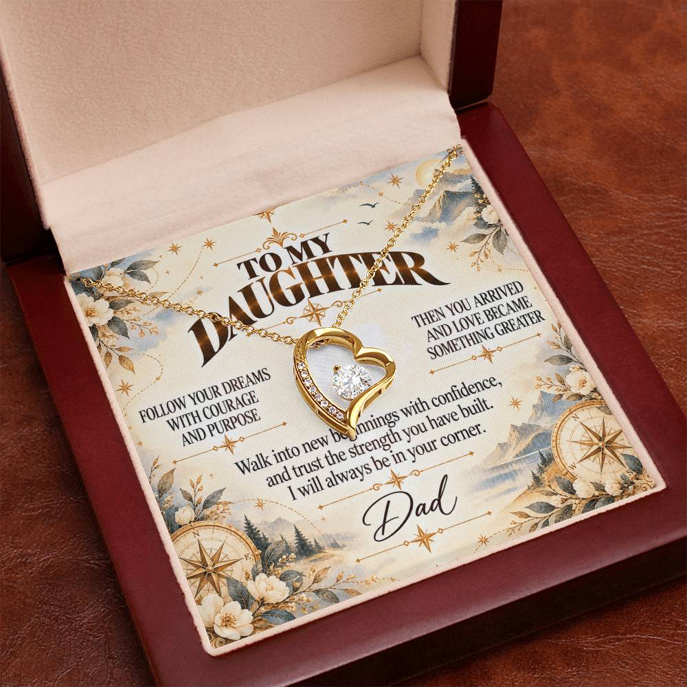C484 - When You Feel Lost Remember The Love That Raised You Will Always Help Guide You Home - Forever Love Necklace