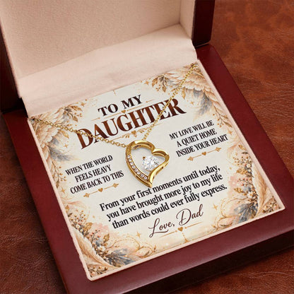 C347 - May You Never Outgrow The Truth That You Are Deeply Loved Completely Valued And Forever My Daughter - Forever Love Necklace