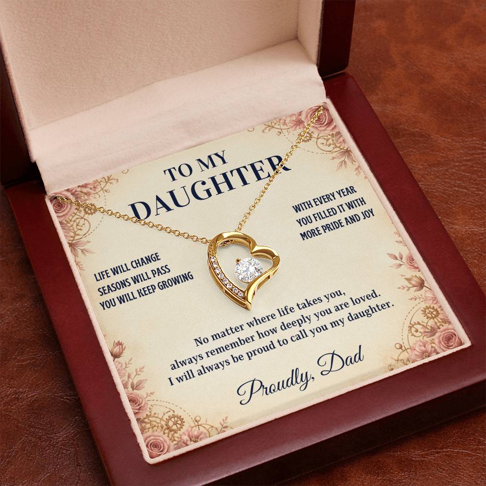 C86 - Every Step You Take Into Your Future Carries A Lifetime Of My Love Behind You - Forever Love Necklace