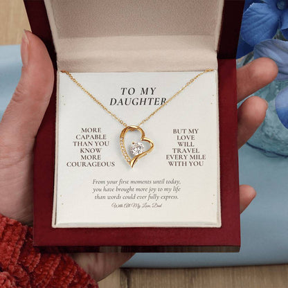 C117 - You Are More Capable More Courageous And More Loved Than You Could Ever Imagine - Forever Love Necklace