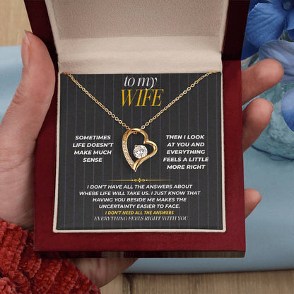S183 - You’re The One Who Makes Everything Feel Right – Forever Love Necklace From Husband