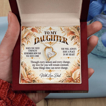 C433 - The World Is Brighter Because You Are In It And My Life Is Better Because You Are My Daughter - Forever Love Necklace