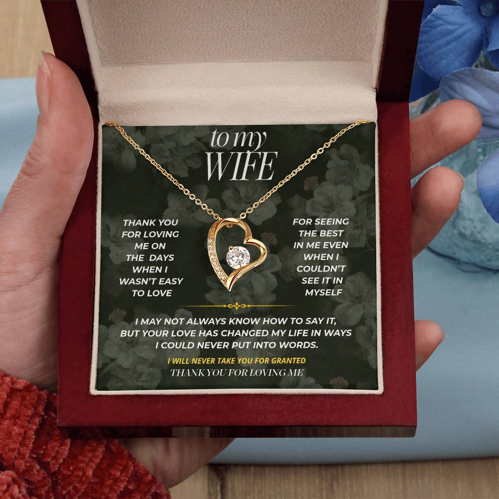S81 - Thank You For Loving Me – Forever Love Necklace From Husband