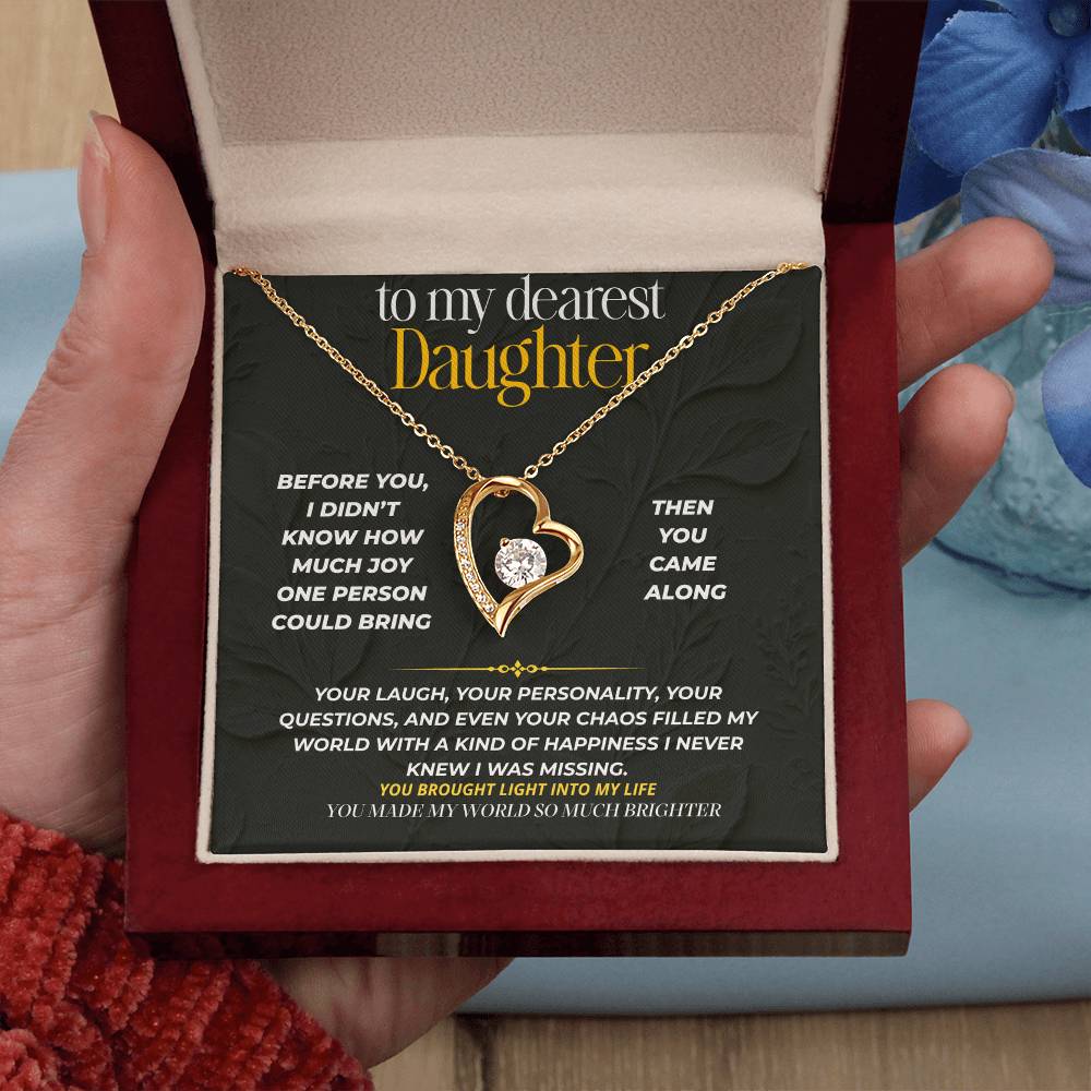 S239 - You Made My World Brighter – Forever Love Necklace From Dad