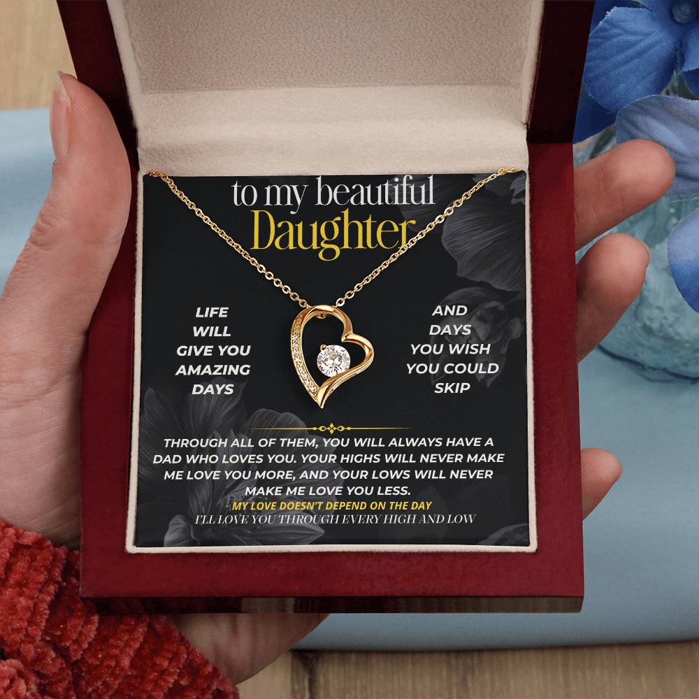 S292 - I’ll Love You Through Every High And Low – Forever Love Necklace From Dad