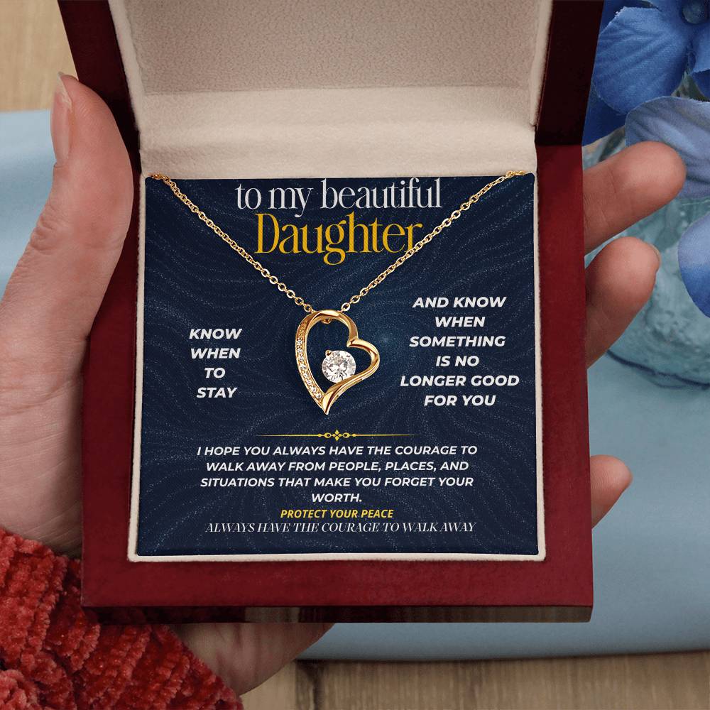 S273 - I Hope You Always Have The Courage To Walk Away – Forever Love Necklace From Dad