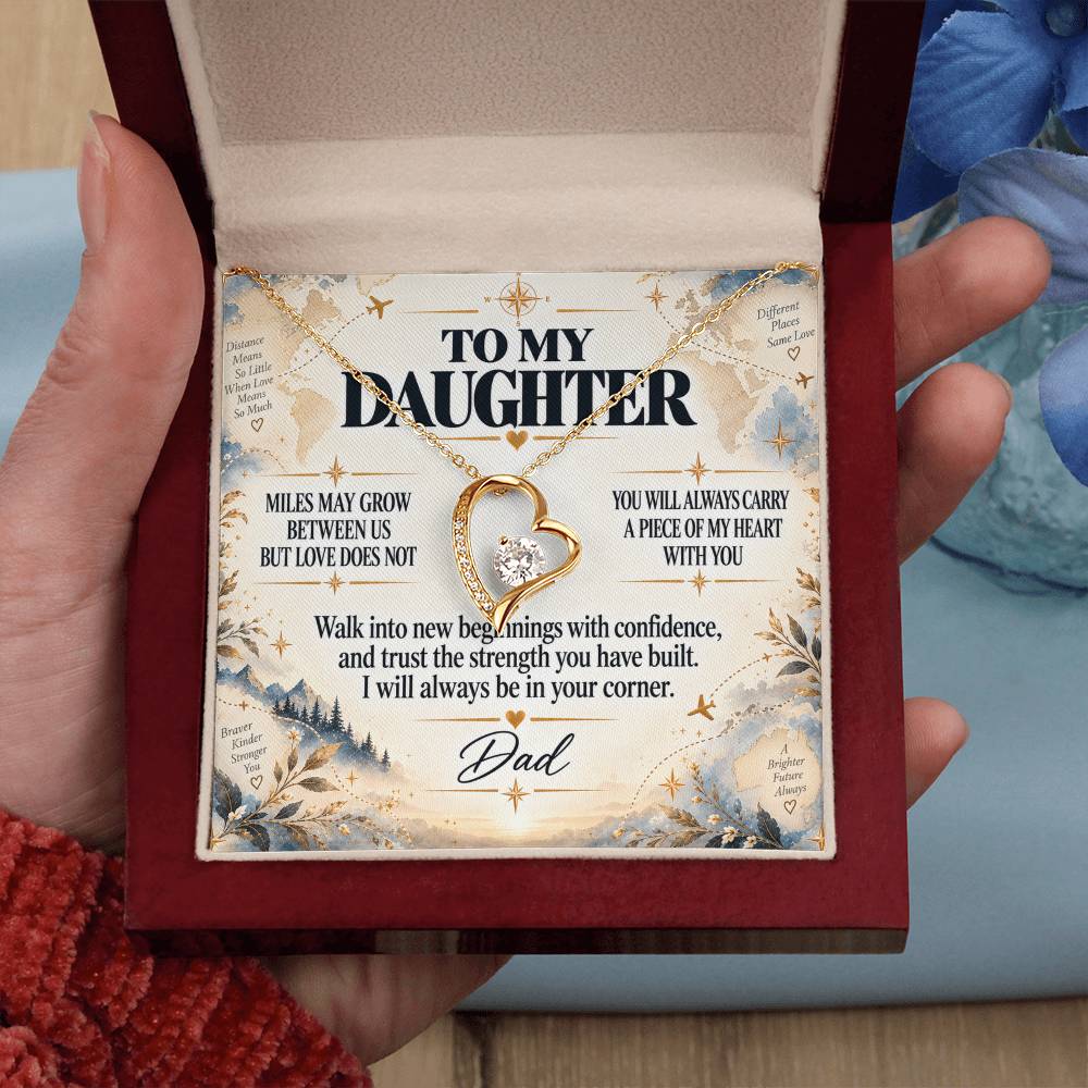 C244 - The Love Between A Father And Daughter Becomes A Legacy That Lives Beyond Every Season - Forever Love Necklace