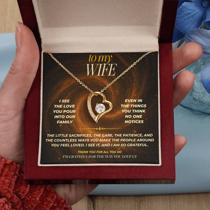 S142 - I’m Grateful For The Way You Love Us – Forever Love Necklace From Husband