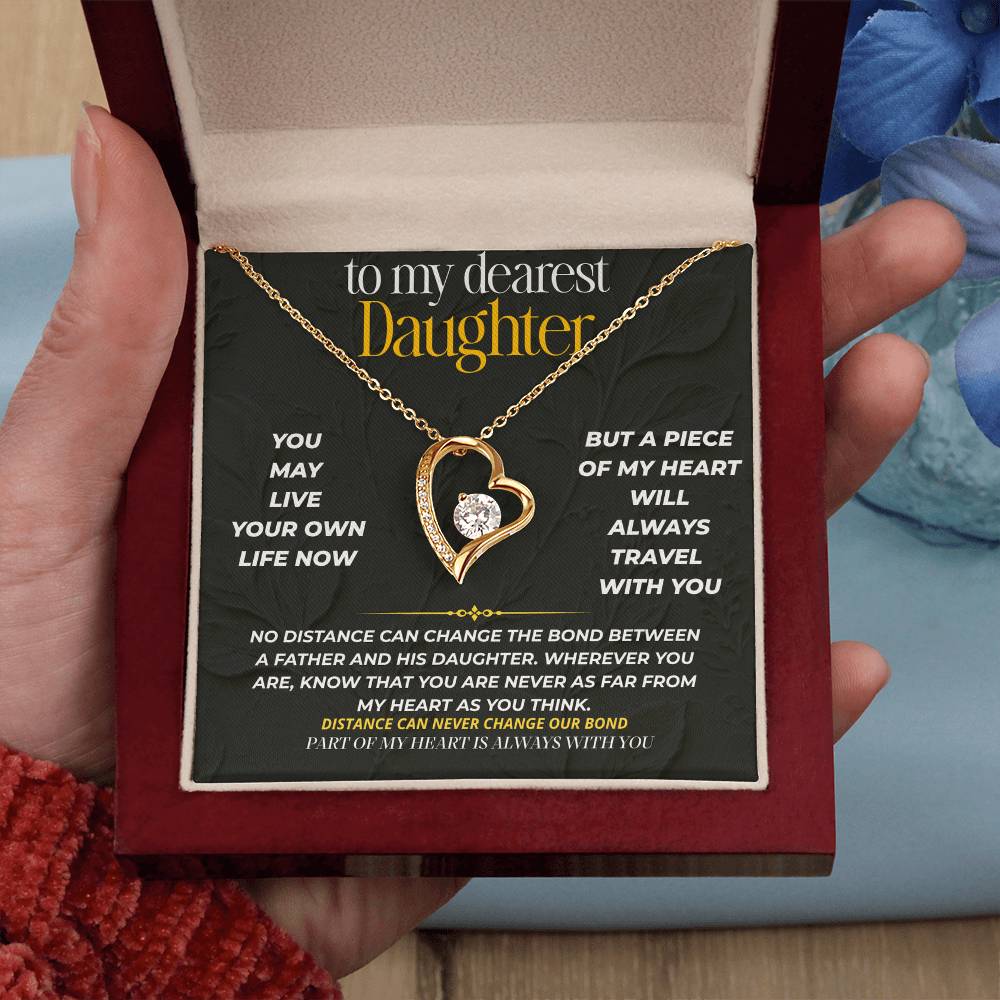 S236 - Wherever You Are, Part Of My Heart Is There – Forever Love Necklace From Dad