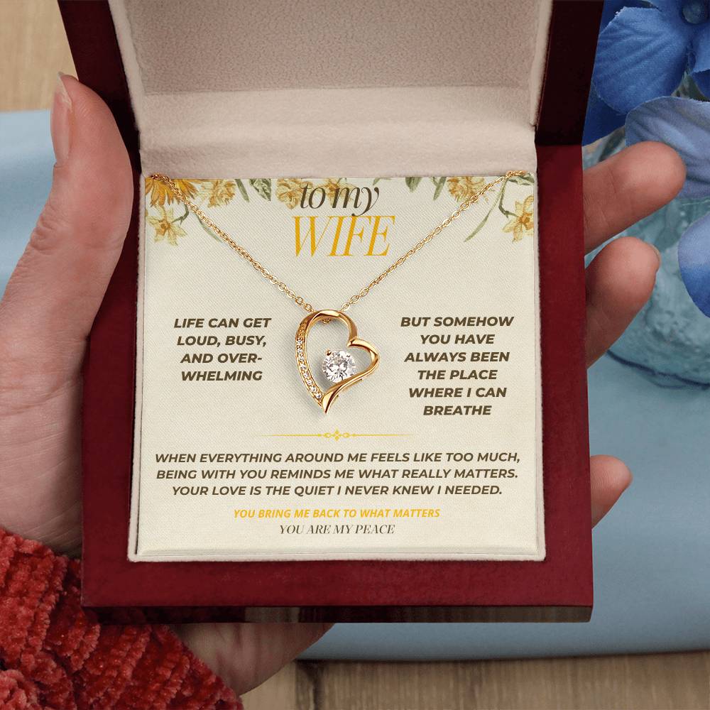 S124 - You Are My Peace In A Busy World – Forever Love Necklace From Husband
