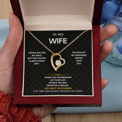 S46 - The Woman Behind My Smile – Forever Love Necklace From Husband