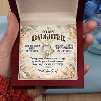 C393 - Wherever Tomorrow Leads You Remember You Have Already Made Your Dad Incredibly Proud - Forever Love Necklace