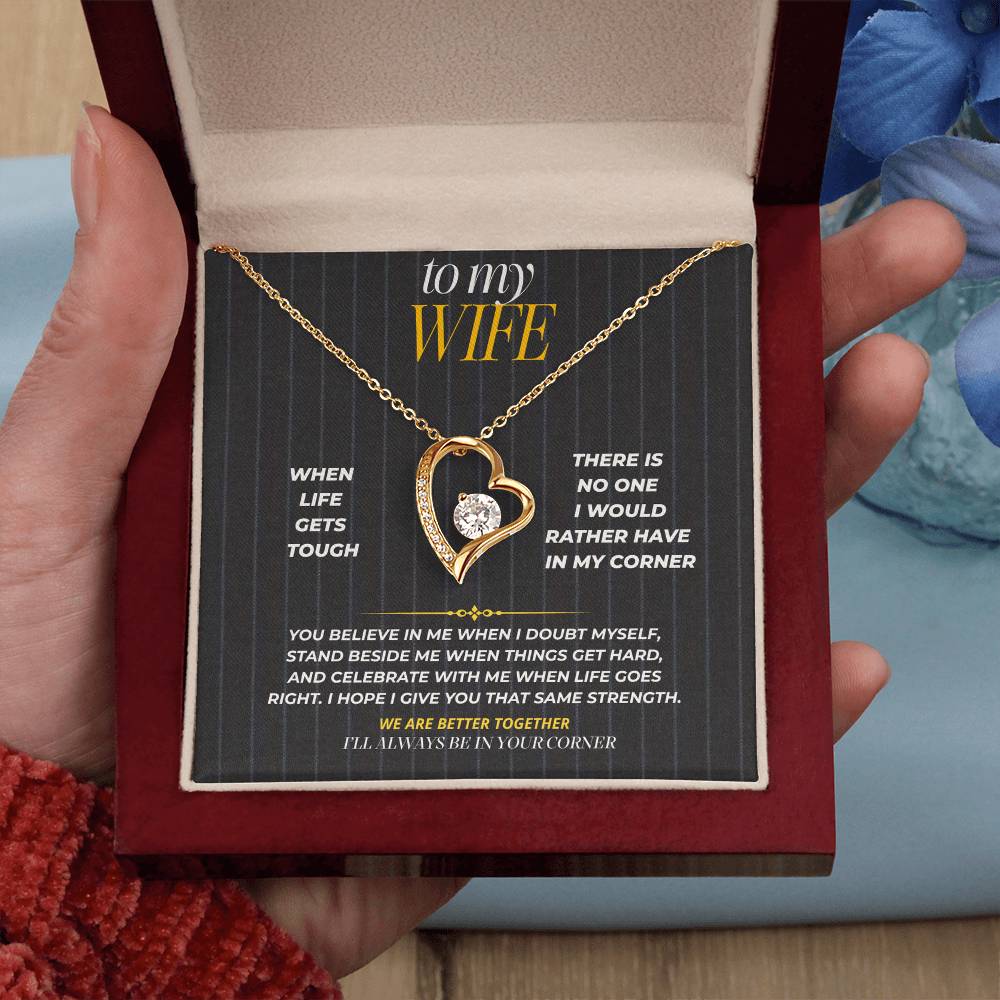 S187 - You Are The Person I Want In My Corner – Forever Love Necklace From Husband
