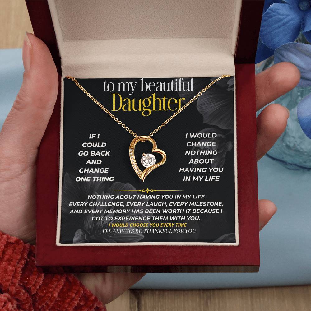 S293 - You Are The Daughter I Will Always Thank Life For – Forever Love Necklace From Dad