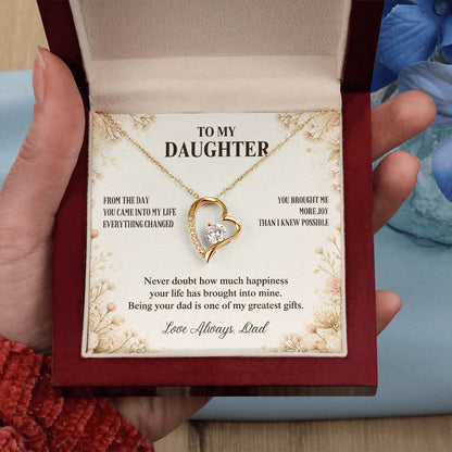 C15 - Never Doubt How Much Joy You Brought Into My Life From The Day You Arrived - Forever Love Necklace