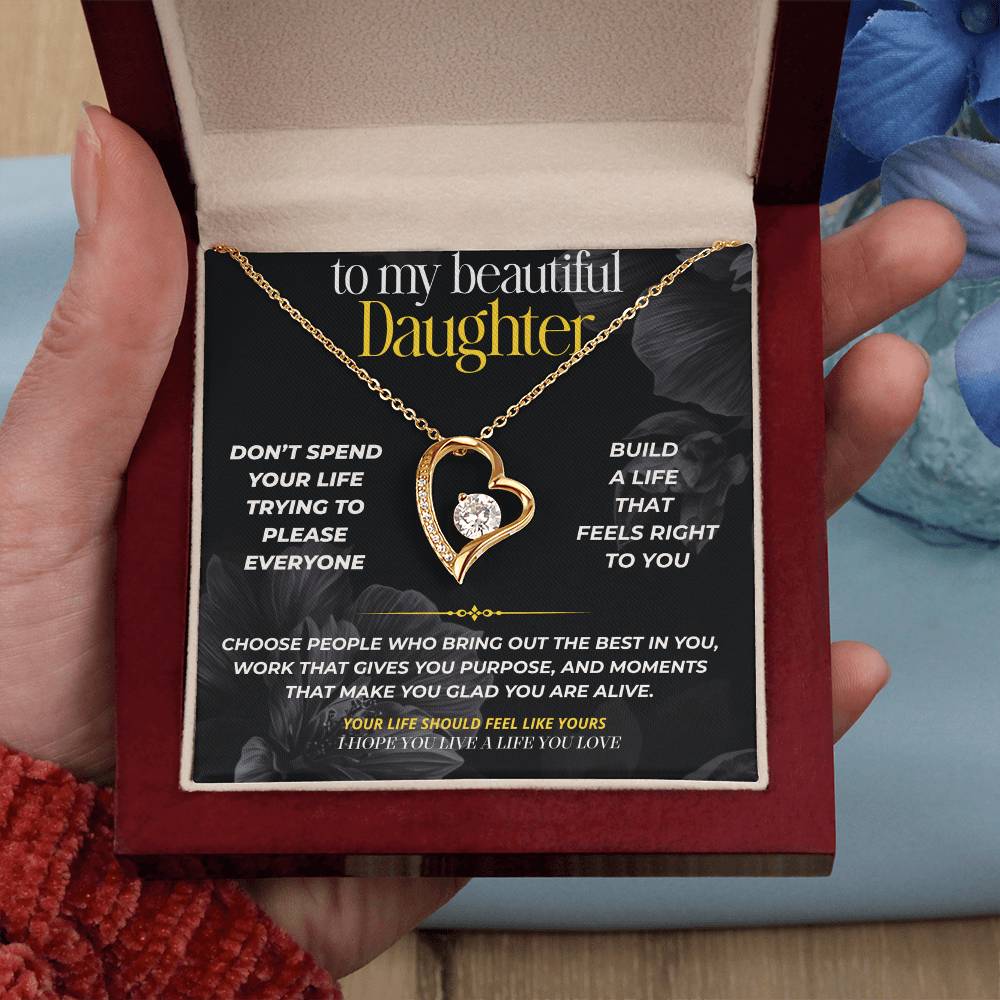 S285 - I Hope You Live A Life You Love – Forever Love Necklace From Dad